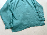 90s Polo Ralph Lauren CALDWELL Linen Loop Shirt L TiffanyBlue