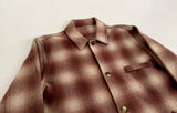 50s MERRILL Woolen Mills Shadow Plaid Wool Jacket L Brown