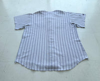 90s NY Yankees Majestic Striped Baseball Shirt XL