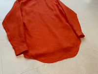 90s Polo Ralph Lauren LOWELL SPORT Linen L/S Shirt M HermesOrange