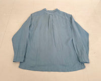 90s Polo Ralph Lauren Silk&Linen L/S Shirt XL LightBlue