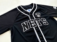 Used Brooklyn NETS Starter BaseBall Shirt M Black