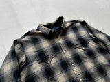 90s Polo Ralph Lauren Shadow Plaid Western Shirt XXL Black&White