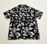 90s Polo Ralph Lauren Hawaiian Rayon Shirt L Black