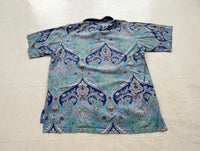 90s Polo Ralph Lauren Paisley Polo Shirt XL Turquoise