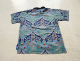 90s Polo Ralph Lauren Paisley Polo Shirt XL Turquoise
