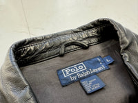 90s Polo Ralph Lauren Leather Jacket L Black