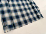 RRL Shadow Plaid Rayon Loop L/S Shirt M Blue