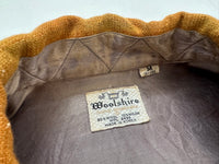 60s Woolshire Shadow Plaid Wool Loop Shirt M Orange