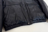 80s Eddie Bauer Leather puffer Jacket L Black