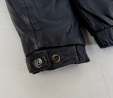 80s Eddie Bauer Leather puffer Jacket L Black