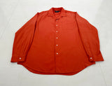 90s Polo Ralph Lauren BONNARD Silk Cotton L/S Shirt L HermesOrange