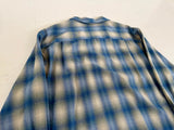 90s PENDLETON Shadow Plaid Board Shirt L TurquoiseBlue