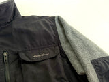 80s Eddie Bauer Fleece Fishing Jacket L Black