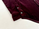 90s Polo Ralph Lauren ARMOND Velour L/S Shirt M Burgundy