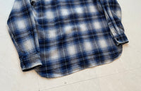 90s Polo Ralph Lauren Shadow Plaid Flannel L/S Shirt S Blue&White