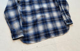 90s Polo Ralph Lauren Shadow Plaid Flannel L/S Shirt S Blue&White
