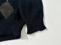 60s Diamond Mohair Cardigan M Black