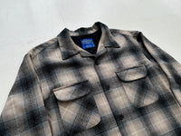 90s Pendleton Shadow Plaid Board Shirt M Off White&Black