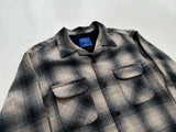 90s Pendleton Shadow Plaid Board Shirt M Off White&Black