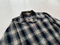 90s POLO Sport Rayon Shadow Plaid Loop Shirt L