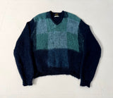 60s VanCort Panel Mohair Sweater M Navy