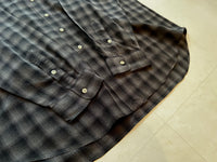 90s Polo RalphLauren BLAKE ShadowPlaid L/S Shirt Black&Gray