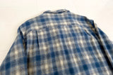 90s PENDLETON Shadow Plaid Board Shirt L Blue
