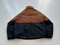 80s Polo Ralph Lauren Leather Puffer Jacket M Black&Brown