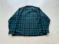 60s Pendleton Plaid Board Shirt L Turquoise