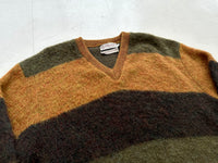 60s TOWNE AND KING V neck Mohair Sweater L Border