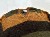 60s TOWNE AND KING V neck Mohair Sweater L Border