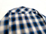90s SIR Pendleton Shadow Plaid Western Shirt L Blue