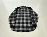 60s Pendleton Shadow Plaid Wool Shirt XL Black