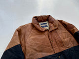80s Polo Ralph Lauren Leather Puffer Jacket M Black&Brown