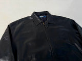 90s Polo Ralph Lauren Leather SwingTop jacket L Black