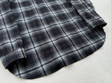 60s Pendleton Shadow Plaid Wool Shirt XL Black