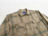 90s Pendleton Shadow Zip Plaid Jacket XXL LightBrown