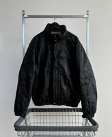 80s Eddie Bauer Leather Puffer Jacket XL Black – NO BURCANCY