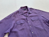90s Polo Ralph Lauren Linen Loop Shirt XL Purple