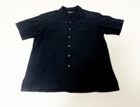 90s Polo Ralph Lauren Silk&Cotton Loop Shirt XL Black