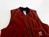 00s Carhartt Duck Vest L CLY Burgundy