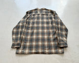 90s Pendleton ShadowPlaid Board Shirt L Ivory&Gray