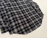 90s Polo Ralph Lauren MARLOWE Plaid L/S Flannel Shirt L Black