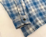 90s PENDLETON Shadow Plaid Board Shirt L Blue