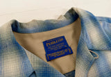 90s PENDLETON Shadow Plaid Board Shirt L TurquoiseBlue