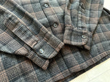 60s Pendleton ShadowPlaid Board Shirt L Brown&Gray