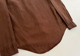 90s Polo Ralph Lauren Linen L/S Shirt S DeepBrown