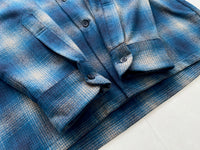 90s Pendleton Shadow Plaid Board Shirt M Blue&Turquoise