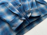 90s Pendleton Shadow Plaid Board Shirt M Blue&Turquoise